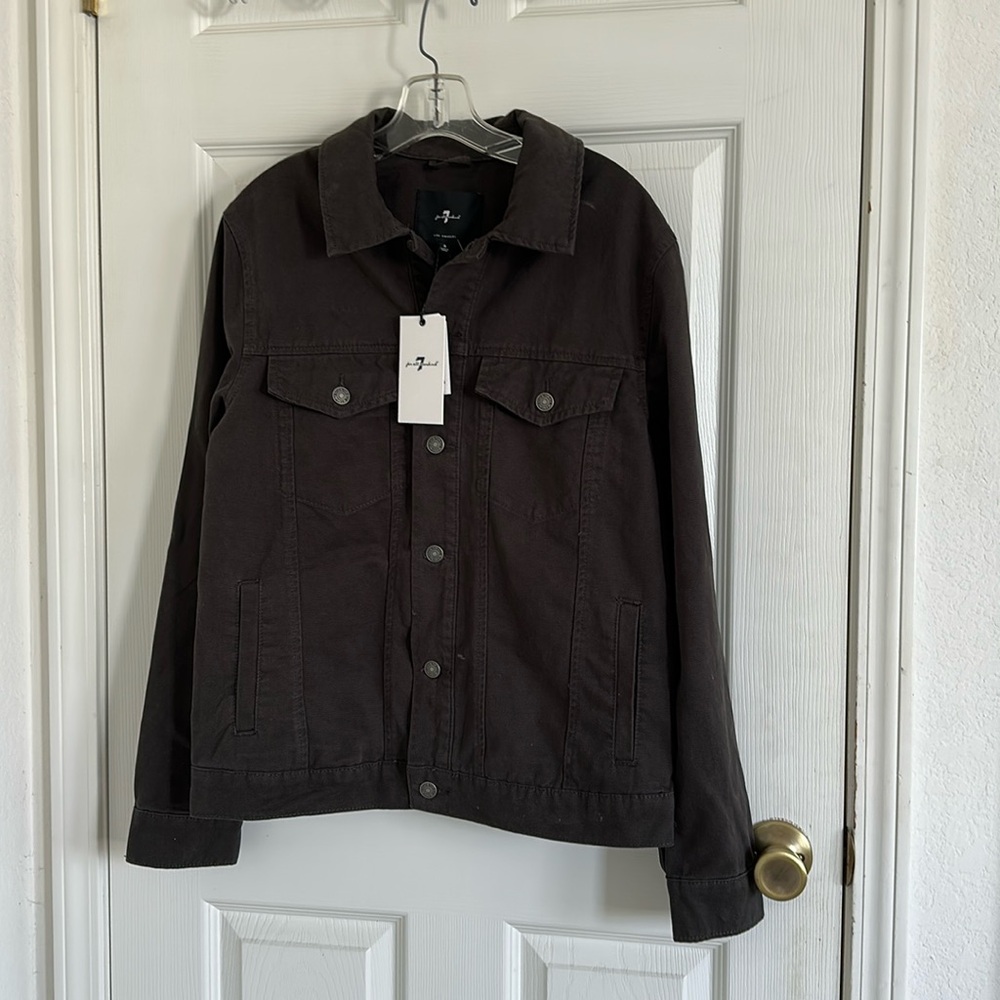 7 for All Mankind Men Perfect Trucker Jacket Small